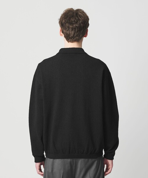 BEAUTY&YOUTH UNITED ARROWS（ビューティーアンドユースユナイテッドアローズ）の「クリンプ コットン ポロスキッパー ニット（ニット/セーター・メンズ・オリーブ/ブラック/ナチュラル・XL/S/M/L）」の4枚目の写真