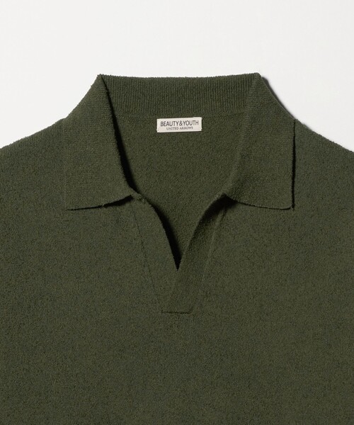 BEAUTY&YOUTH UNITED ARROWS（ビューティーアンドユースユナイテッドアローズ）の「クリンプ コットン ポロスキッパー ニット（ニット/セーター・メンズ・オリーブ/ブラック/ナチュラル・XL/S/M/L）」の20枚目の写真