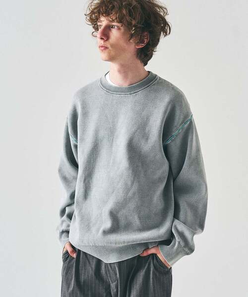 417 EDIFICE（フォーワンセブンエディフィス）の「フェイドカラー ニットクルー（ニット/セーター・メンズ・グレー/ブルー系その他/ピンク/ブラック系その他・LARGE/MEDIUM）」の3枚目の写真