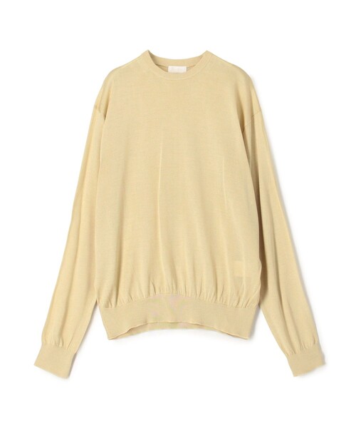 BALLSEY(ボールジィ)の「【WEB先行予約】エヴァーシルク クルーネックプルオーバー(ニット/セーター・レディース・キャメル/ブラック/ライトベージュ・S)」の3枚目の写真