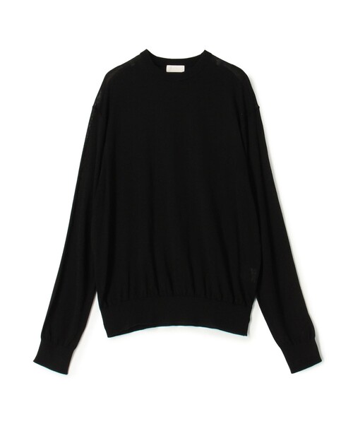 BALLSEY(ボールジィ)の「【WEB先行予約】エヴァーシルク クルーネックプルオーバー(ニット/セーター・レディース・キャメル/ブラック/ライトベージュ・S)」の2枚目の写真