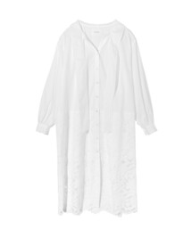 MIDIUMISOLID for Ladies レースコンビシャツワンピース
