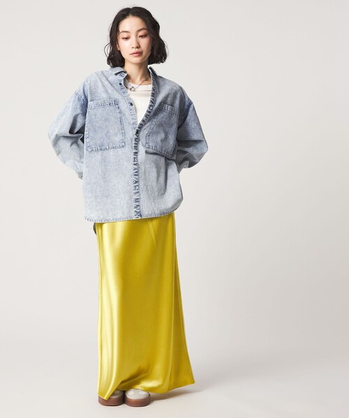 CITEN（シテン）の「＜CITEN＞ビッグポケットデニムシャツ（シャツ/ブラウス・レディース・ブラック/ライトブルー・FREE）」の21枚目の写真