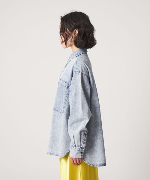 CITEN（シテン）の「＜CITEN＞ビッグポケットデニムシャツ（シャツ/ブラウス・レディース・ブラック/ライトブルー・FREE）」の15枚目の写真