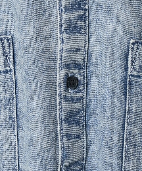 CITEN（シテン）の「＜CITEN＞ビッグポケットデニムシャツ（シャツ/ブラウス・レディース・ブラック/ライトブルー・FREE）」の9枚目の写真