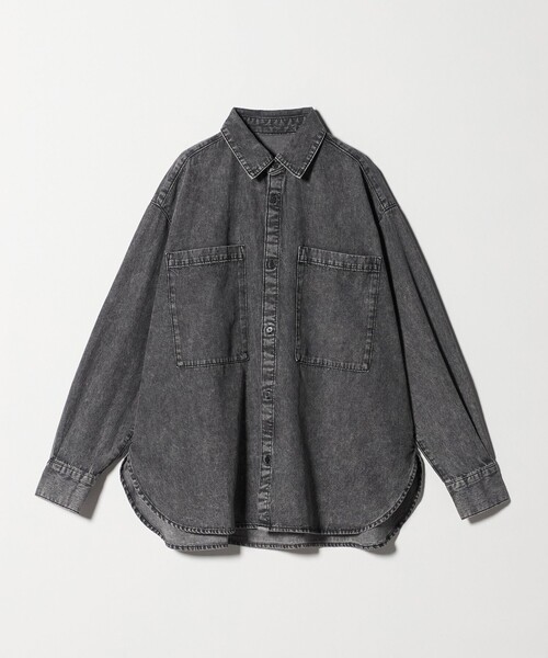 CITEN（シテン）の「＜CITEN＞ビッグポケットデニムシャツ（シャツ/ブラウス・レディース・ブラック/ライトブルー・FREE）」の11枚目の写真