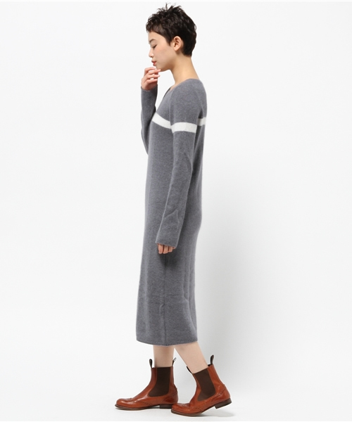 OUTLET(アウトレット)の「【DouDou】アンゴラマキシOP(ワンピース・レディース・ホワイト系その他/グレー×ホワイト・FREE)」の6枚目の写真