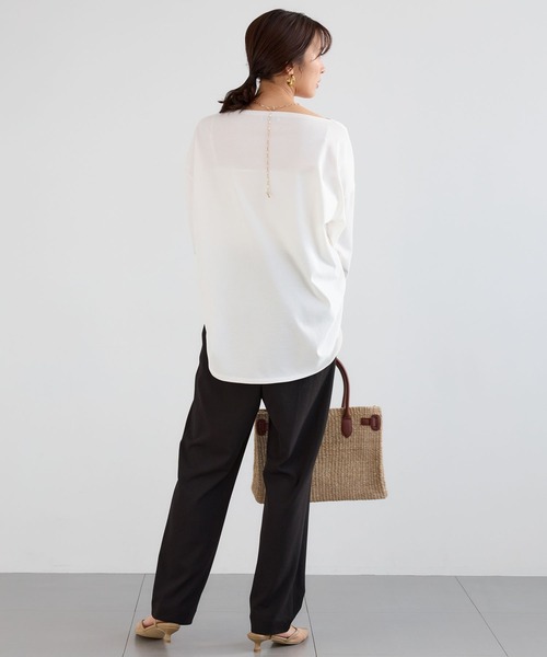 BARNYARDSTORM（バンヤードストーム）の「BARNYARDSTORM / サイドタックプルオーバー / マシンウォッシャブル（Tシャツ/カットソー・レディース・ホワイト/ブラック・FREE）」の21枚目の写真