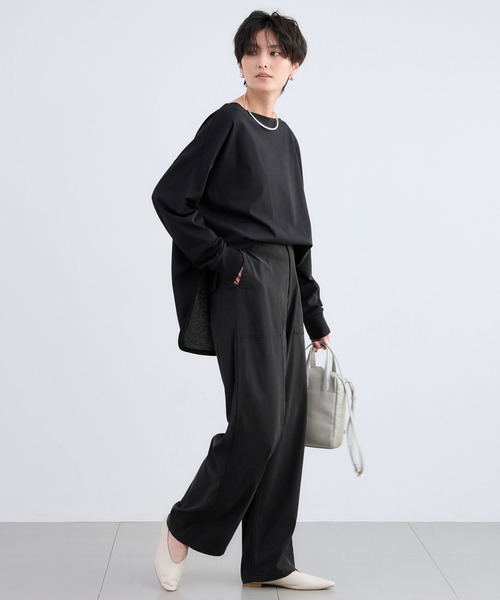 BARNYARDSTORM（バンヤードストーム）の「BARNYARDSTORM / サイドタックプルオーバー / マシンウォッシャブル（Tシャツ/カットソー・レディース・ホワイト/ブラック・FREE）」の16枚目の写真