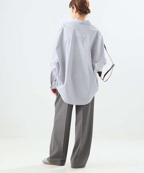 journal standard L'essage（ジャーナルスタンダードレサージュ）の「LANAフロントラップパンツ（スラックス・レディース・ブラウン/グレー・36/38）」の4枚目の写真