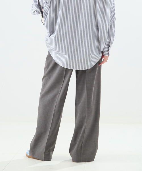 journal standard L'essage（ジャーナルスタンダードレサージュ）の「LANAフロントラップパンツ（スラックス・レディース・ブラウン/グレー・36/38）」の8枚目の写真