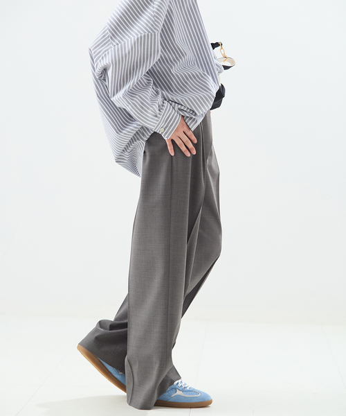 journal standard L'essage（ジャーナルスタンダードレサージュ）の「LANAフロントラップパンツ（スラックス・レディース・ブラウン/グレー・36/38）」の9枚目の写真