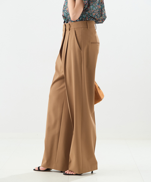 journal standard L'essage（ジャーナルスタンダードレサージュ）の「LANAフロントラップパンツ（スラックス・レディース・ブラウン/グレー・36/38）」の14枚目の写真