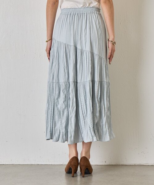 Jena espace merveilleux（ジェナ　エスパスメルヴェイユ）の「【WEB限定】クリンクルギャザースカート（スカート・レディース・ブラック/アイボリー/ピンク/ブルー・FREE）」の6枚目の写真