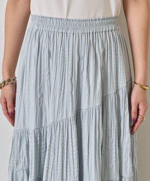 Jena espace merveilleux（ジェナ　エスパスメルヴェイユ）の「【WEB限定】クリンクルギャザースカート（スカート・レディース・ブラック/アイボリー/ピンク/ブルー・FREE）」の7枚目の写真