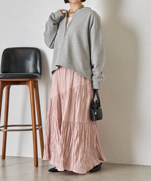 Jena espace merveilleux（ジェナ　エスパスメルヴェイユ）の「【WEB限定】クリンクルギャザースカート（スカート・レディース・ブラック/アイボリー/ピンク/ブルー・FREE）」の13枚目の写真