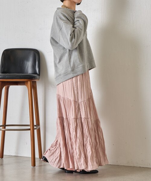 Jena espace merveilleux（ジェナ　エスパスメルヴェイユ）の「【WEB限定】クリンクルギャザースカート（スカート・レディース・ブラック/アイボリー/ピンク/ブルー・FREE）」の16枚目の写真