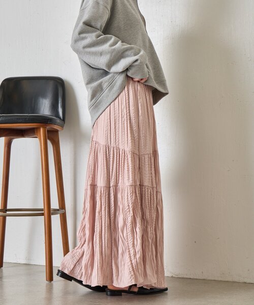 Jena espace merveilleux（ジェナ　エスパスメルヴェイユ）の「【WEB限定】クリンクルギャザースカート（スカート・レディース・ブラック/アイボリー/ピンク/ブルー・FREE）」の19枚目の写真