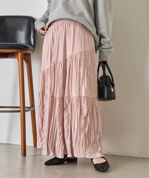 Jena espace merveilleux（ジェナ　エスパスメルヴェイユ）の「【WEB限定】クリンクルギャザースカート（スカート・レディース・ブラック/アイボリー/ピンク/ブルー・FREE）」の20枚目の写真
