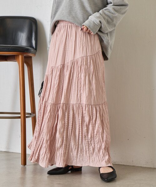 Jena espace merveilleux（ジェナ　エスパスメルヴェイユ）の「【WEB限定】クリンクルギャザースカート（スカート・レディース・ブラック/アイボリー/ピンク/ブルー・FREE）」の21枚目の写真