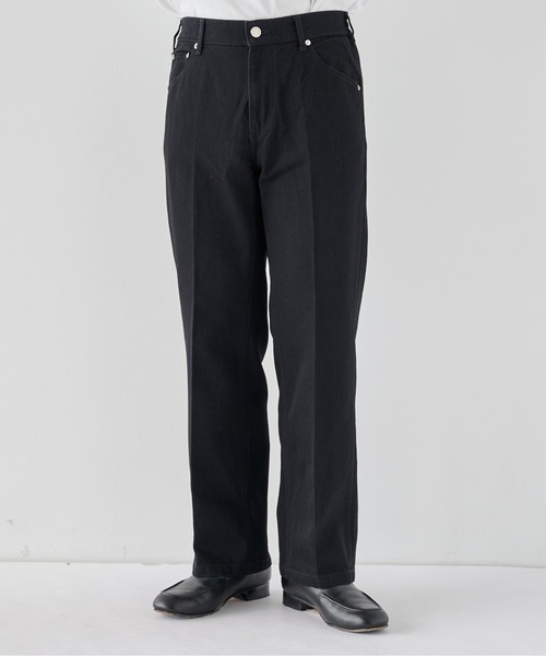 PUBLIC TOKYO(パブリックトウキョウ)の「PUBLIC DENIM セミフレア /ウォッシャブル/洗える/オールシーズン/日本製/岡山デニム/ブーツカット(デニムパンツ・メンズ・ブラック/ダークインディゴブルー・2/1)」の11枚目の写真