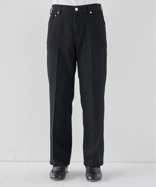PUBLIC TOKYO(パブリックトウキョウ)の「PUBLIC DENIM セミフレア /ウォッシャブル/洗える/オールシーズン/日本製/岡山デニム/ブーツカット(デニムパンツ・メンズ・ブラック/ダークインディゴブルー・2/1)」の15枚目の写真