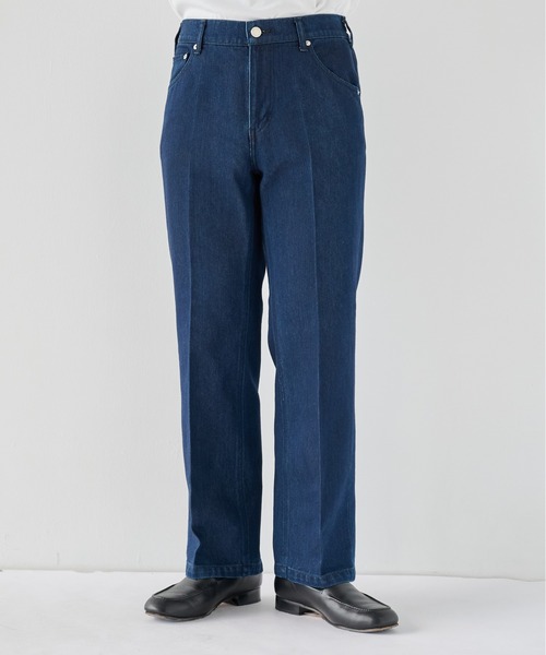 PUBLIC TOKYO(パブリックトウキョウ)の「PUBLIC DENIM セミフレア /ウォッシャブル/洗える/オールシーズン/日本製/岡山デニム/ブーツカット(デニムパンツ・メンズ・ブラック/ダークインディゴブルー・2/1)」の4枚目の写真