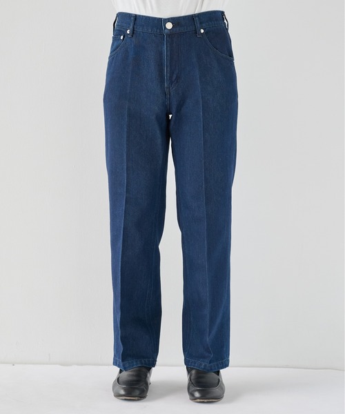 PUBLIC TOKYO(パブリックトウキョウ)の「PUBLIC DENIM セミフレア /ウォッシャブル/洗える/オールシーズン/日本製/岡山デニム/ブーツカット(デニムパンツ・メンズ・ブラック/ダークインディゴブルー・2/1)」の8枚目の写真