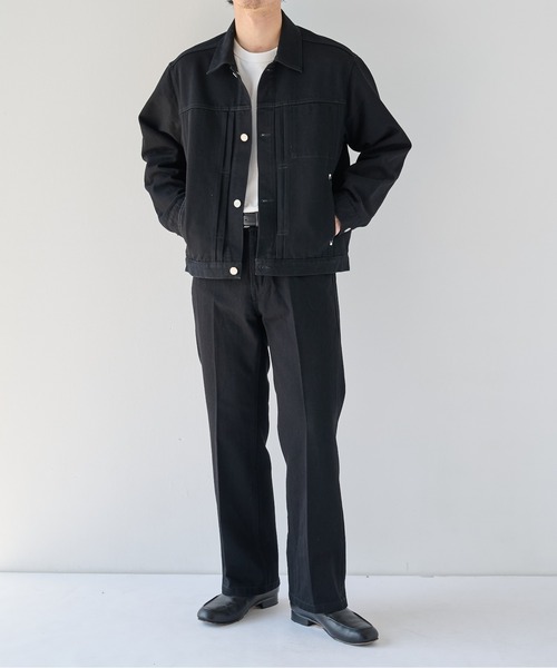 PUBLIC TOKYO(パブリックトウキョウ)の「PUBLIC DENIM セミフレア /ウォッシャブル/洗える/オールシーズン/日本製/岡山デニム/ブーツカット(デニムパンツ・メンズ・ブラック/ダークインディゴブルー・2/1)」の12枚目の写真