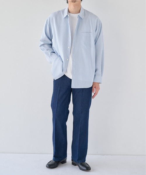 PUBLIC TOKYO(パブリックトウキョウ)の「PUBLIC DENIM セミフレア /ウォッシャブル/洗える/オールシーズン/日本製/岡山デニム/ブーツカット(デニムパンツ・メンズ・ブラック/ダークインディゴブルー・2/1)」の6枚目の写真