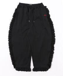 リサイクルポリエステルスムースレースフリルパンツ