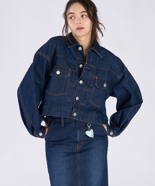 To b. by agnes b.(トゥービーバイアニエスベー)の「To b. by agnes b. × NEEDBY heritage DENIM JACKET(ダッフルコート・レディース・ブルー系その他・1/0)」の3枚目の写真