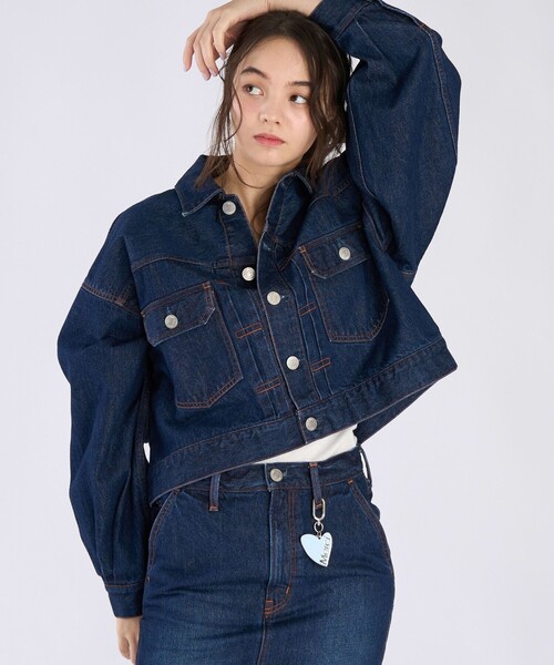 To b. by agnes b.(トゥービーバイアニエスベー)の「To b. by agnes b. × NEEDBY heritage DENIM JACKET(ダッフルコート・レディース・ブルー系その他・1/0)」の4枚目の写真