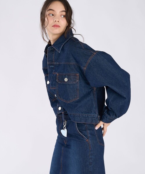 To b. by agnes b.(トゥービーバイアニエスベー)の「To b. by agnes b. × NEEDBY heritage DENIM JACKET(ダッフルコート・レディース・ブルー系その他・1/0)」の5枚目の写真
