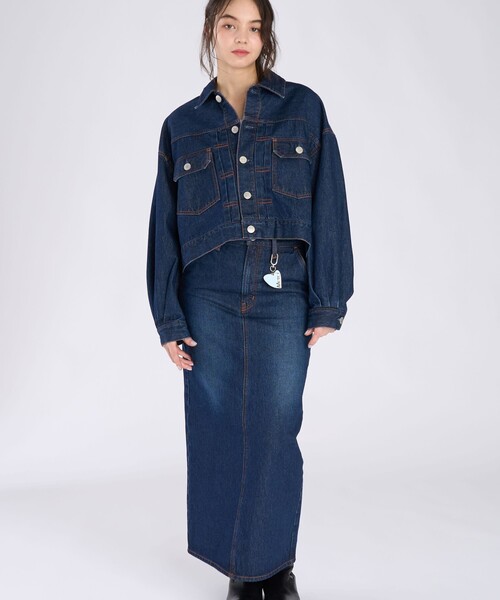 To b. by agnes b.(トゥービーバイアニエスベー)の「To b. by agnes b. × NEEDBY heritage DENIM JACKET(ダッフルコート・レディース・ブルー系その他・1/0)」の7枚目の写真