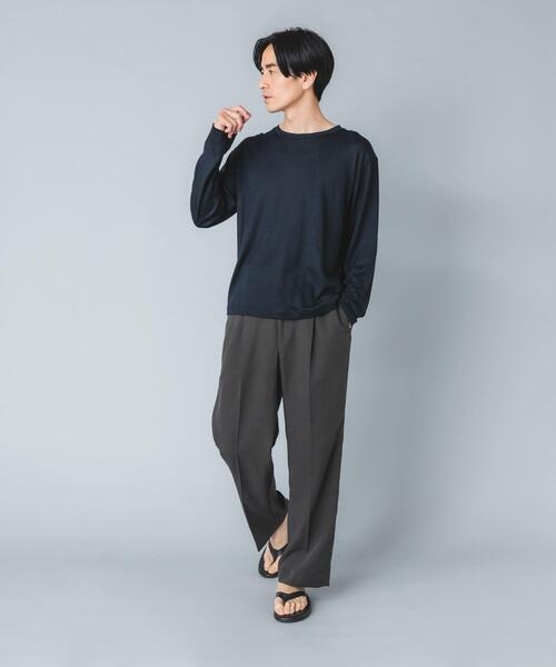 URBAN RESEARCH ROSSO MEN(アーバンリサーチロッソメン)の「『セットアップ対応』『防シワ/速乾』ドライイージーワイドスラックス(その他パンツ・メンズ・ベージュ系その他/ネイビー/ブラック/チャコールグレー・LARGE/MEDIUM)」の9枚目の写真