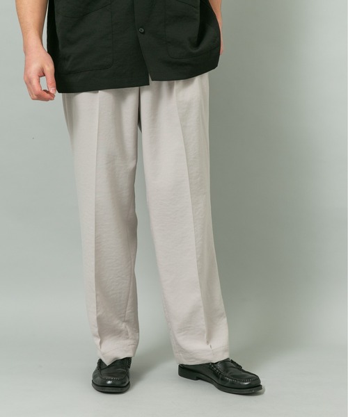 URBAN RESEARCH ROSSO MEN（アーバンリサーチロッソメン）の「『セットアップ対応』ドライイージーワイドスラックス（スラックス・メンズ・ベージュ系その他/ネイビー/ブラック/チャコールグレー・LARGE/MEDIUM）」の3枚目の写真