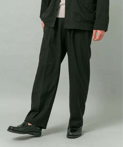 URBAN RESEARCH ROSSO MEN（アーバンリサーチロッソメン）の「『セットアップ対応』ドライイージーワイドスラックス（スラックス・メンズ・ベージュ系その他/ネイビー/ブラック/チャコールグレー・LARGE/MEDIUM）」の2枚目の写真