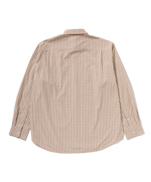 A BATHING APE(アベイシングエイプ)の「PLAID POPLIN LS SHIRT(シャツ/ブラウス・メンズ・ベージュ/ブルー・MEDIUM/SMALL/X-LARGE/XX-LARGE/LARGE)」の3枚目の写真