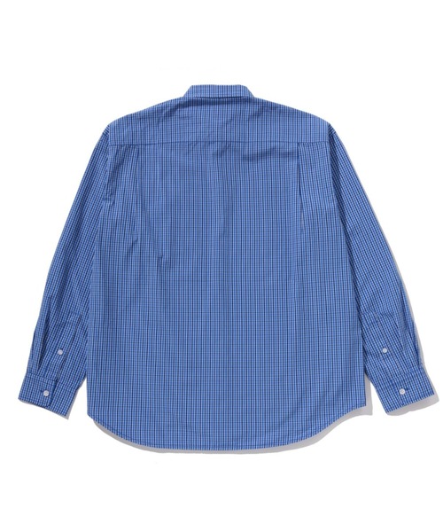 A BATHING APE(アベイシングエイプ)の「PLAID POPLIN LS SHIRT(シャツ/ブラウス・メンズ・ベージュ/ブルー・MEDIUM/SMALL/X-LARGE/XX-LARGE/LARGE)」の4枚目の写真