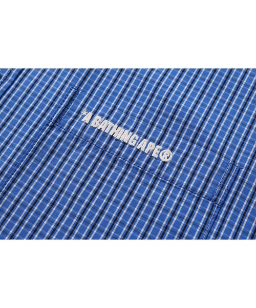 A BATHING APE(アベイシングエイプ)の「PLAID POPLIN LS SHIRT(シャツ/ブラウス・メンズ・ベージュ/ブルー・MEDIUM/SMALL/X-LARGE/XX-LARGE/LARGE)」の6枚目の写真
