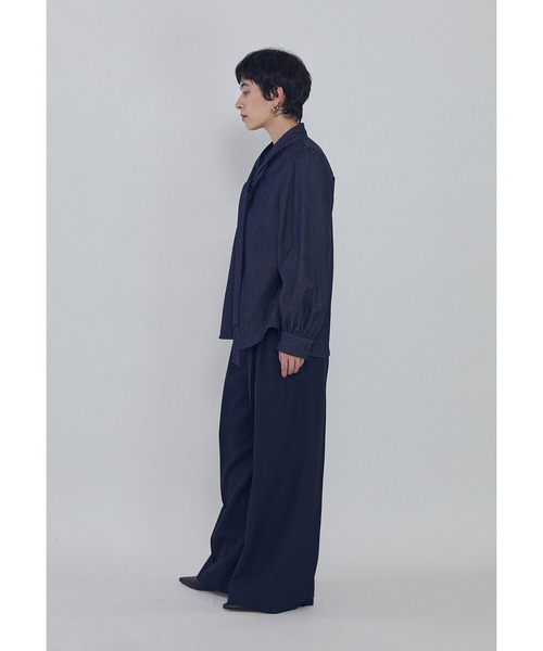 1er Arrondissement（プルミエアロンディスモン）の「ライトデニムボウタイブラウス（シャツ/ブラウス・レディース・インディゴブルー・36/38）」の7枚目の写真