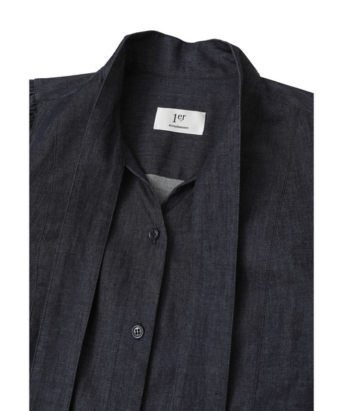 1er Arrondissement（プルミエアロンディスモン）の「ライトデニムボウタイブラウス（シャツ/ブラウス・レディース・インディゴブルー・36/38）」の4枚目の写真