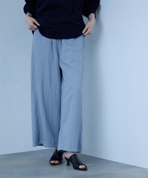 ナイロンツイルデニムイージーワイドパンツ≪手洗い可能≫