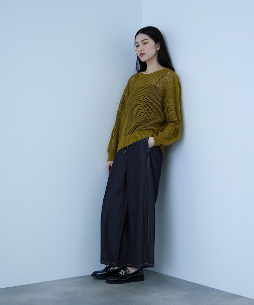 VICKY(ビッキー)の「ナイロンツイルデニムイージーワイドパンツ≪手洗い可能≫(デニムパンツ・レディース・サックスブルー/ダークグレー/ネイビー・M)」の14枚目の写真