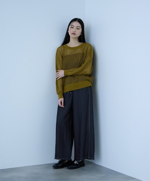 VICKY(ビッキー)の「ナイロンツイルデニムイージーワイドパンツ≪手洗い可能≫(デニムパンツ・レディース・サックスブルー/ダークグレー/ネイビー・M)」の16枚目の写真