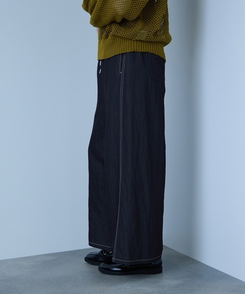 VICKY(ビッキー)の「ナイロンツイルデニムイージーワイドパンツ≪手洗い可能≫(デニムパンツ・レディース・サックスブルー/ダークグレー/ネイビー・M)」の11枚目の写真