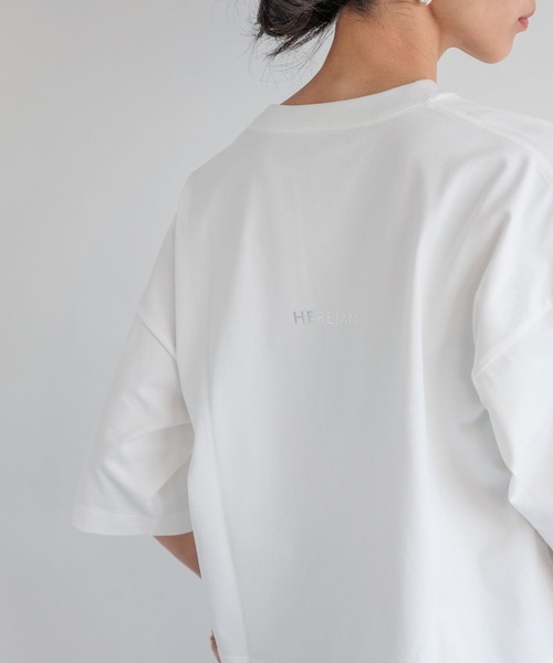 HEREIAM（ヘレイアム）の「【HEREIAM】UNRULY T（Tシャツ/カットソー・レディース・チャコール/オフホワイト・FREE）」の7枚目の写真