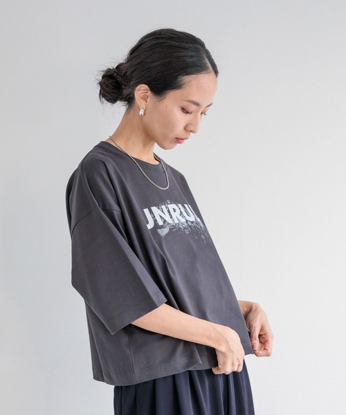 HEREIAM（ヘレイアム）の「【HEREIAM】UNRULY T（Tシャツ/カットソー・レディース・チャコール/オフホワイト・FREE）」の10枚目の写真