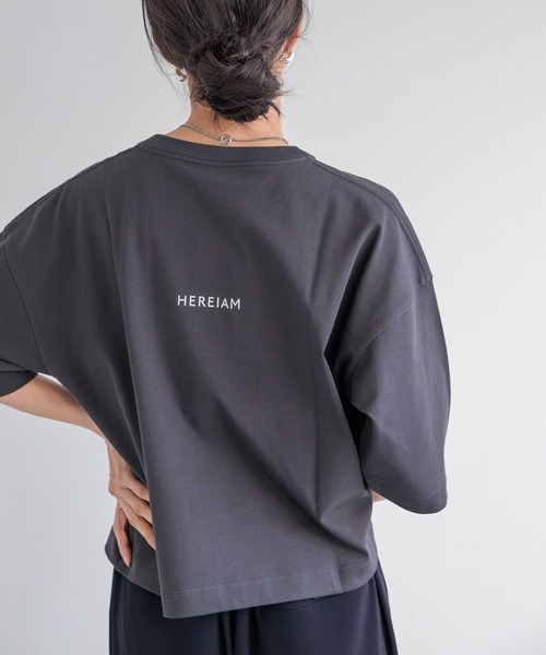 HEREIAM（ヘレイアム）の「【HEREIAM】UNRULY T（Tシャツ/カットソー・レディース・チャコール/オフホワイト・FREE）」の11枚目の写真
